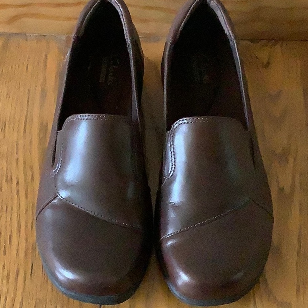 Clarks Brown Slip On Shoes Size 8 M
